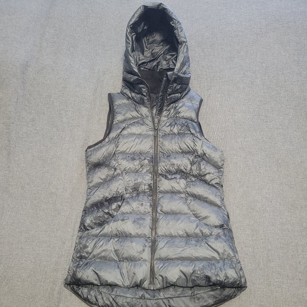 Women's lululemon Pack It Down Diamond Dye Melanite Black Vest